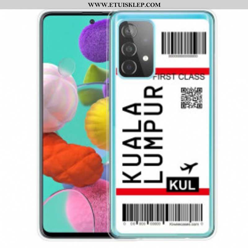 Etui do Samsung Galaxy A52 4G / A52 5G / A52s 5G Karta Pokładowa Do Kuala Lumpur